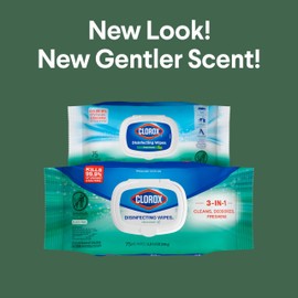 Clorox Disinfecting Wipes Flex Pack, Bleach Free, Fresh Scent, 75 Count, Pack of 3 (Pack May Vary)