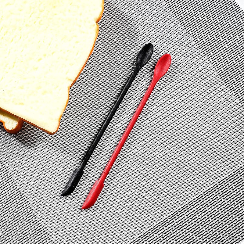 Armrouns 6 Pieces Mini Spatula Silicone, (Metal core) Reusable Jar