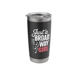 Broadway Girl Funny Musical Theater Singer Vintage Mic Gift Stainless Steel Insulated Tumbler