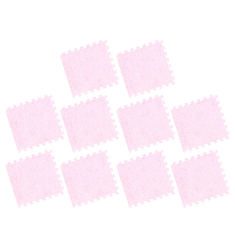 10pcs Plush Foam Floor Mat Prevent Slip Cuttable Thickened Interlocking
