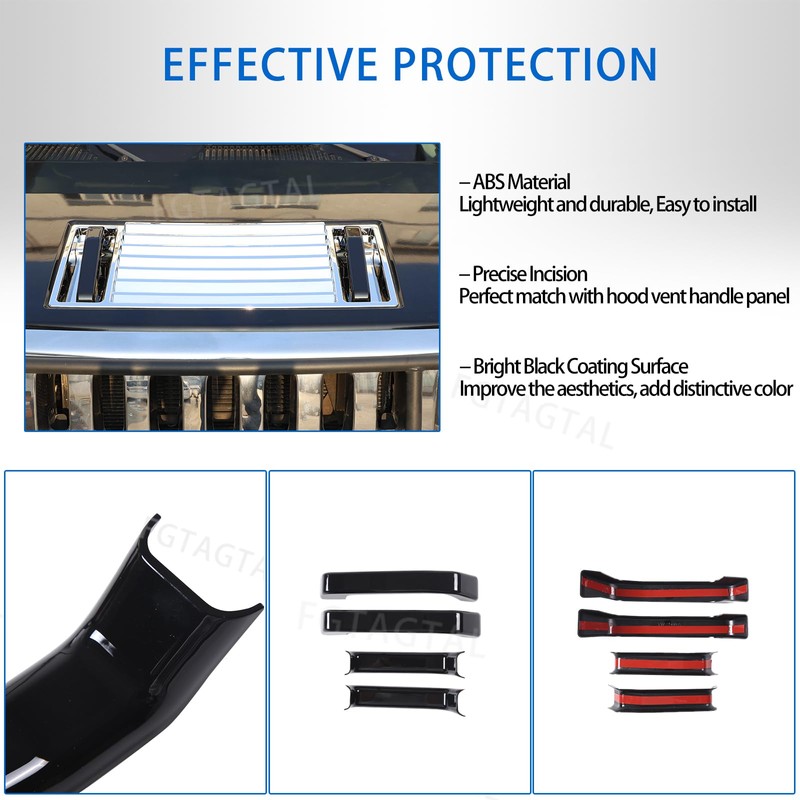 Fgtagtal Hood Deck Vent Panel Trim Compatible with Hummer H2