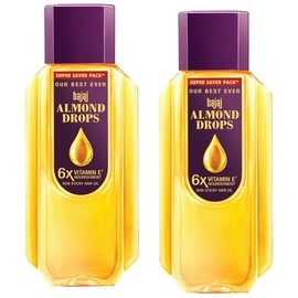 Generic Bajaj Almond Drops Hair Oil, 650ml, Hair Oil, 6X Vitamin E, Almond Oil, Light and Non-Sticky, Hair Fall Control
