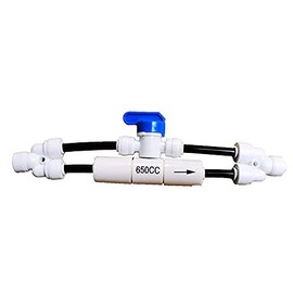 YZM Reverse Osmosis RO Flush Kit Valve for 200Gallon/300Gallon RO System Flow Restrictor, 1/4" Tube OD Ports. (650CC,200Gallon/300Gallon)
