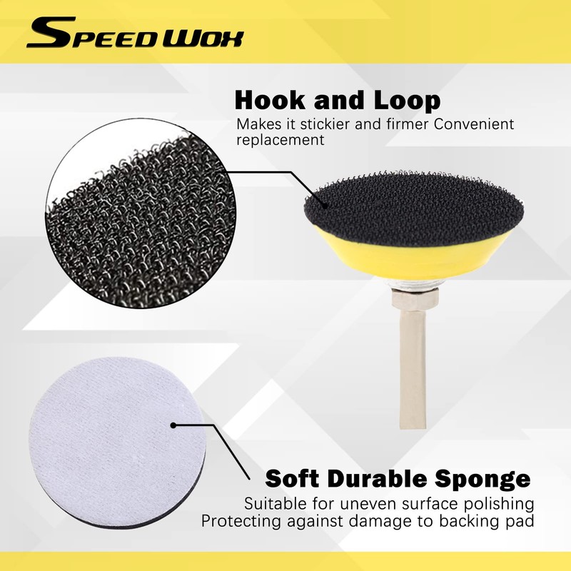 SPEEDWOX 5 Packs 2 Inch Hook and Loop Sanding Discs