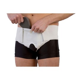 Hernia Support Belt for Men Hernia Truss for Single or Double Inguinal or Sports Hernia, Adjustable Waist Strap with Removable Compression Pad Breathable Material (#4 for Hips Circumference: 37-41 inch (95-105 cm))