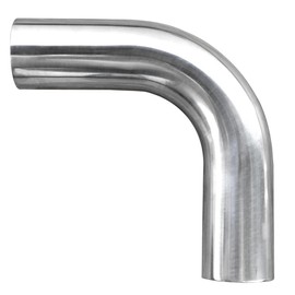 KOTVTM 4" (102mm) OD 90 Degree Aluminum Elbow Pipe Intercooler Pipe Air Intake Tube, 1.5D Radius, Aluminum Alloy Tube High polished