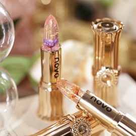 NOVO5923 Flower Color-Changing Tinted Lip Balm Lipstick Moisturizer - Non-stick & Smudge-proof 01 Blue Princess 10ea