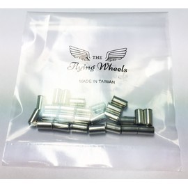 The Flying Wheels 25 Bike DERAILLEUR Brake Cable HOUSING FERRULES CAPS (Silver)