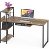 SHW 46-Inch Home Office Mission Computer Desk with Side Shelf