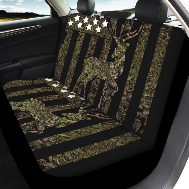 SEANATIVE American Flag Car Seat Cover Full Set Polyester Automotive