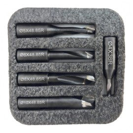 FomaSP Domino Cutter,Solid Carbide Domino Bits Set Include 4mm/5mm/6mm/8mm/10mm for Domino Machine DF500,5PCS