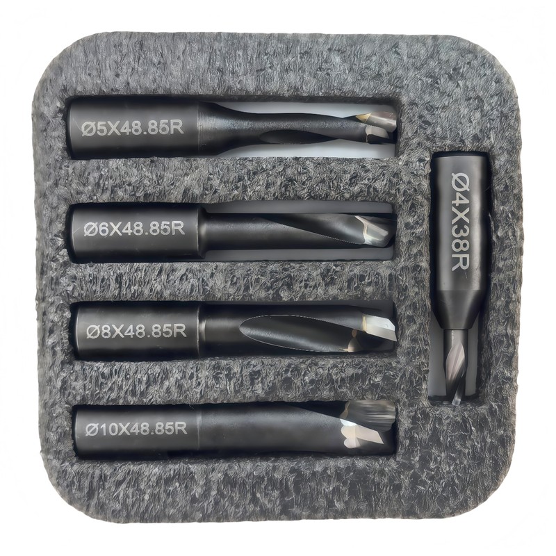 FomaSP Domino Cutter,Solid Carbide Domino Bits Set Include 4mm/5mm/6mm/8mm/10mm for