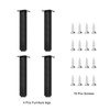 Sourcing Map 10 Inch Modern Black Metal Furniture Legs, Set