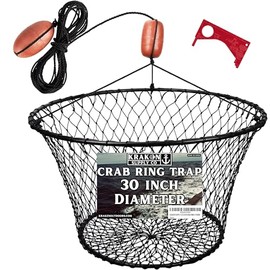 KRAKEN SUPPLY CO Crab Ring Trap Heavy Duty 30 inch 5 Pounds Marine Grade Designed in USA (9, Pounds)