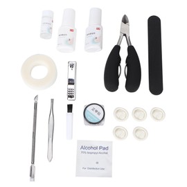 Household Stainless Steel Orthodontic Toenail Straightening Clip Curved Brace with Glue Kit
