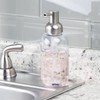 mDesign Round Plastic Refillable Liquid Soap Dispenser Pump Bottle for
