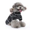 Dog Pajamas Warm 4 Legged High Collar Soft Stretchy Striped