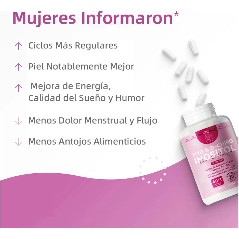 Myo Chiro Inositol Capsulas 120caps Sabor