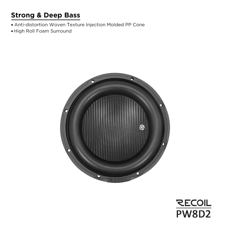 RECOIL PW8D2 Echo Pro 8 Inch 800 Watts Power Dual