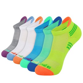 JOYNÉE Womens Ankle Cushioned Socks 6 Pack Athletic Low Cut Socks with Heel Tab for Running Sports