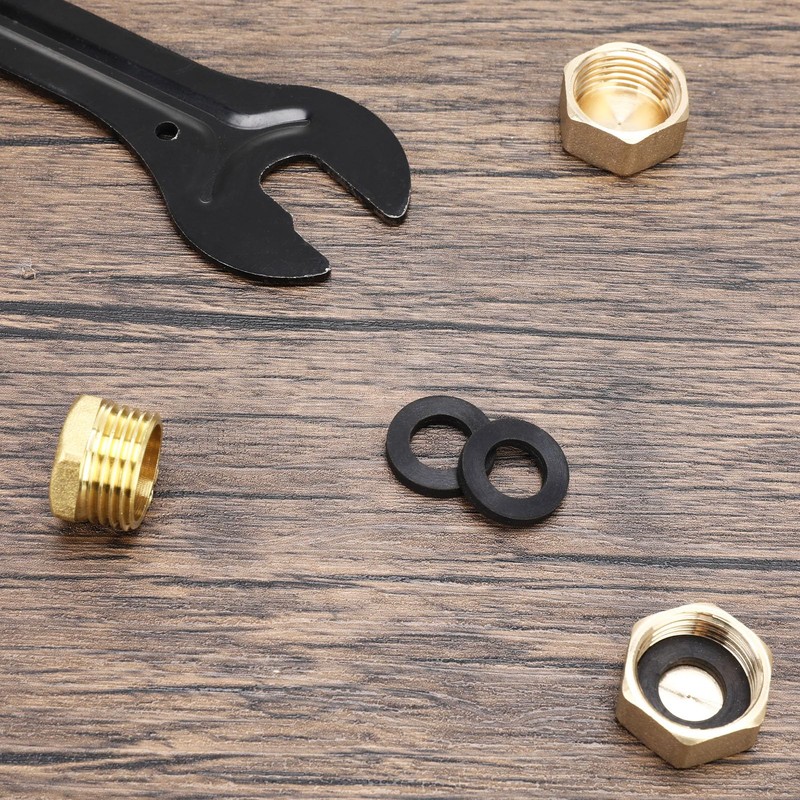 Pack of 8 Blanking Plugs 1/2 Inch Sealing Cap Brass