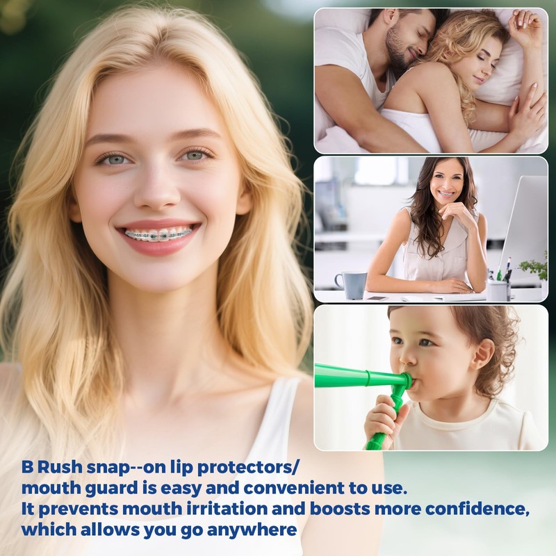B Rush Comfort Cover for Braces -Orthodontic Lip Bumper, Lip