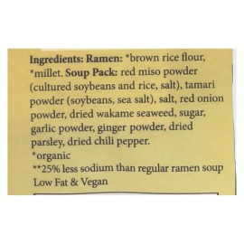 UD_Lotus Foods Organic Instant Noodles 2.8 oz Pack Millet and Brown Rice with Miso Soup Case of 10 Packs