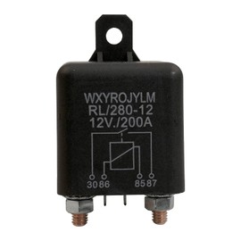 12V Continuous Duty Relay, Relay 200A, 4 Pin Starter Relay, Split Charge Relay Switch, Spst High Current High Power On/Off Control Relay