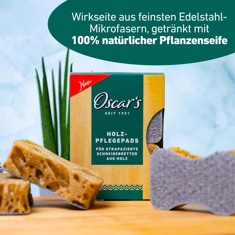 Oscar's Cleaning Pads for Wooden Chopping Boards - 2 Cleaning