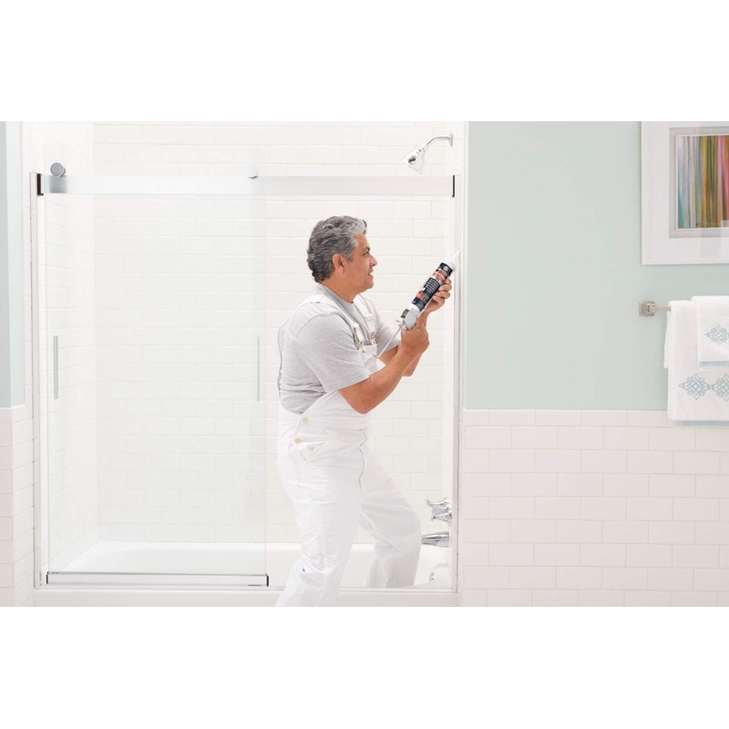 GE Supreme Silicone Caulk for Kitchen & Bath, White, 10.1