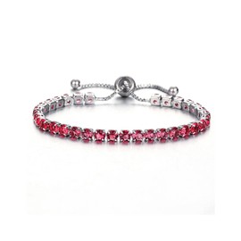 Stocking Stuffers Holiday Outfits for Women 2024 Tennis Bracelet for Women, Silver Cubic Zirconia Bracelet Adjustable Slider Bracelet Women Trendy Stuff Under 5 Dollar Items sSparkly Rhinestone Bracelet Trendy Jewelry Gift for