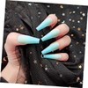 Mikinona 20pcs Matte Gradient Fake Nails Art Stickers Manicure Nail