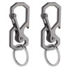 Tibitdeer Titanium Carabiner, Key Ring, Bottle Opener, 2 Packs, Useful