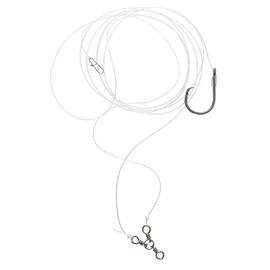 10 Pack Striped Bass Rigs 3-Way 6/0 Circle Hook - Uncle Mo's Saltwater Beach Fishing Tackle, Robust 60lb 3way Swivel, 4ft 60lb Monofilament Leader for Enhanced Bait Presentation