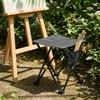 Jhdydz Portable Folding Camping Stool w/Foot Rest, Lightweight Mini Chair