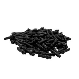 Sapim Double Square Aluminium Nipples, 18mm (Pack of 100), Black