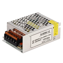 Fafeicy HS-60-12 Regulated Power Supply Switch AC/DC Voltage Converter Universal Power Supply for LED 5A 12V
