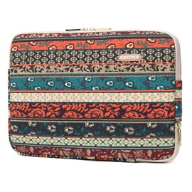 kayond Water-Resistant Canvas 17 Inch Laptop Sleeve-Red Bohemia
