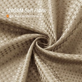 Gibelle Extra Long Shower Curtain 72 x 84, Tall Waffle Weave Textured Fabric Shower Curtain for Bathroom, Water Repellent, Machine Washable, Beige