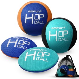 AMFUN Pack of 4 Water Balls, Water Bouncy Ball, Quick-Drying Lycra Cover Ball, for Teenagers and Adults (Blue + Orange)