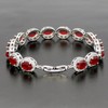 Hermosa Oval Ladies Tennis Bracelet Sapphire Ruby Emerald White Topaz