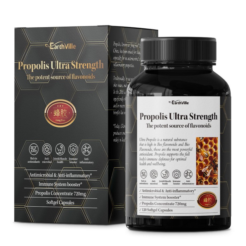 Earthville Ultra Propolis High-Content Flavonoid Pills Antibacterial Anti-inflammatory Liquid Efficacy