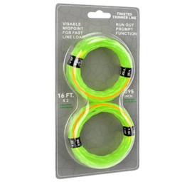 2-Pack String Trimmer Line .095 Compatible with Ego String Trimmer 095 Weed Eater String Pre-Cut Dual Color 3-Section Fast-Positioning Twisted Trimmer Line Universal Fit Weed Wacker String 14 ft