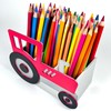 KAJAWIS Tractor Desk Organiser, 3D Pencil Holder, Car Pencil Case