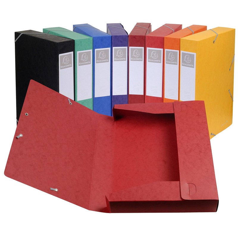 Exacompta Exabox 50401E 1 Filing Box with Elastic Bands Made