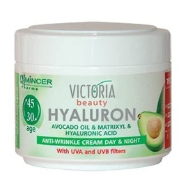 Hyaluron Avocado Oil & Matrixyl Anti-Wrinkle Cream for Day & Night with UV Filters (Ages 30+) - 50 ml by Victoria Beauty (English Manual) Victoria Beauty