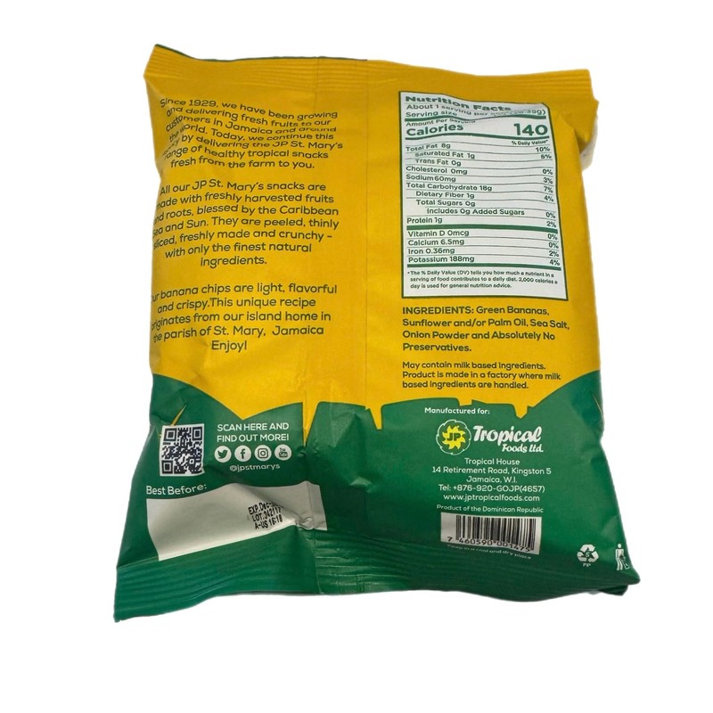 St. Mary's Banana Chips 1.06 oz (Pack of 20)