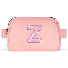 Uygafly Gifts for Girls & Kids - Birthday Gifts for Daughter & Sister, Essentials for Her, Travel Essentials, Cute Teen Trendy Stuff Waist Packs Belt Bag Crossbody Bag | Peach, Initial Z