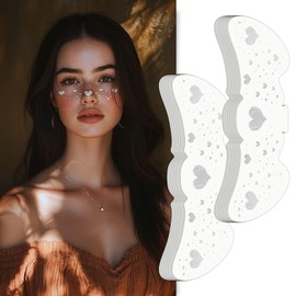 Wodelanle Glitter Freckles Face Tattoo, 24 Count Silver Face Glitter Speckles Makeup Patches, Glow Up Makeup Patches, Cute Glitter Freckles Makeup Accessories for Women