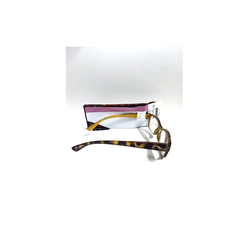 Foster Grant Sight Station Heather Gold Tortoise reading glasses +3.25,